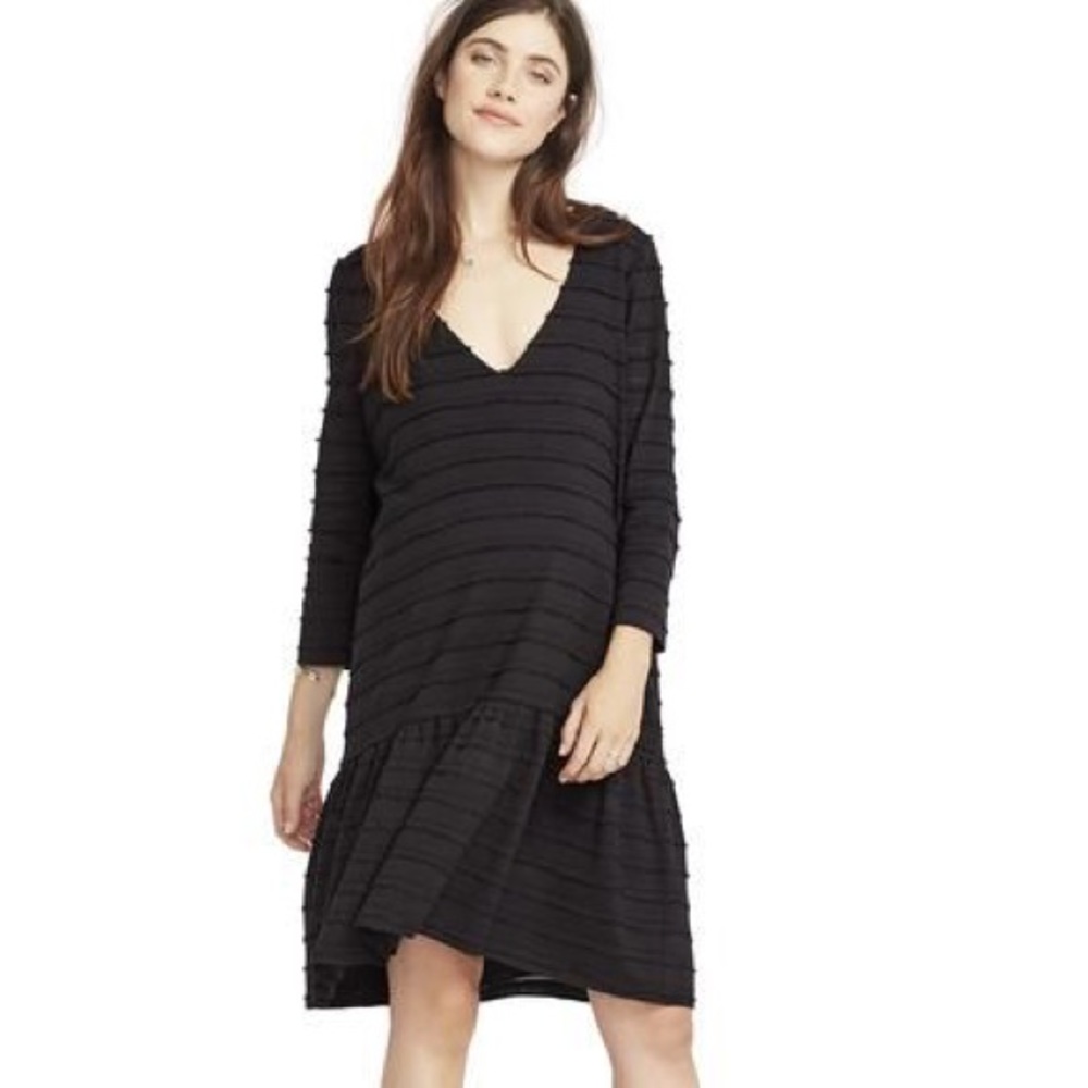HATCH collection Layla fringe dress, black, size 1